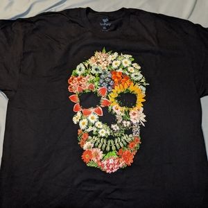 TeeFury Floral Skull T shirt